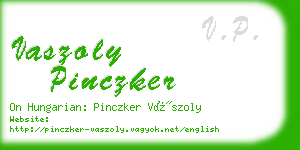 vaszoly pinczker business card